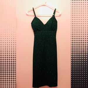 Women’s Holiday Size Small Sparkly Green Dress 🍏